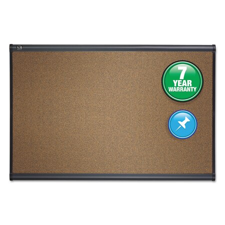 Quartet Prestige Bulletin Board, Brown Graphite-Blend Surface, 72x48, Aluminum B247G
